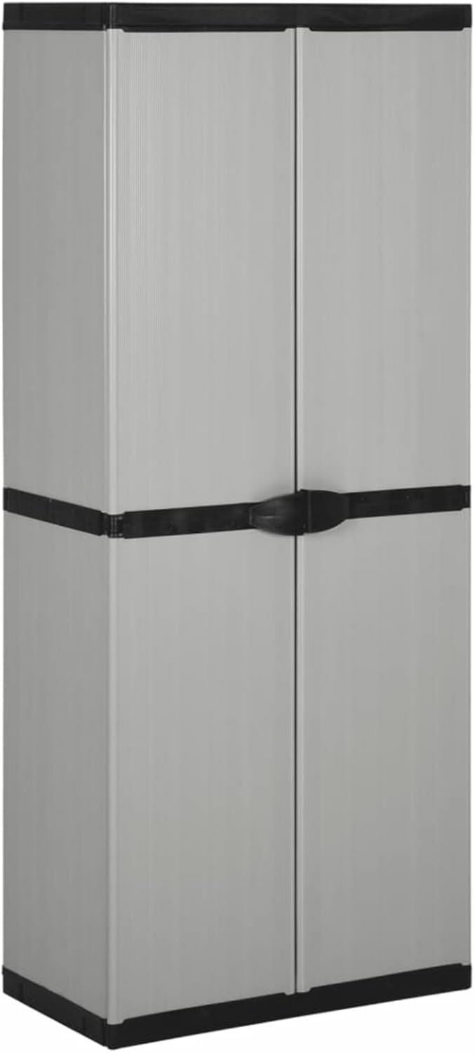 armadio Armadietti e stoccaggio Armadietti e armadietti casa giardino cm PP Rattan 65 x 45 x 88 nero