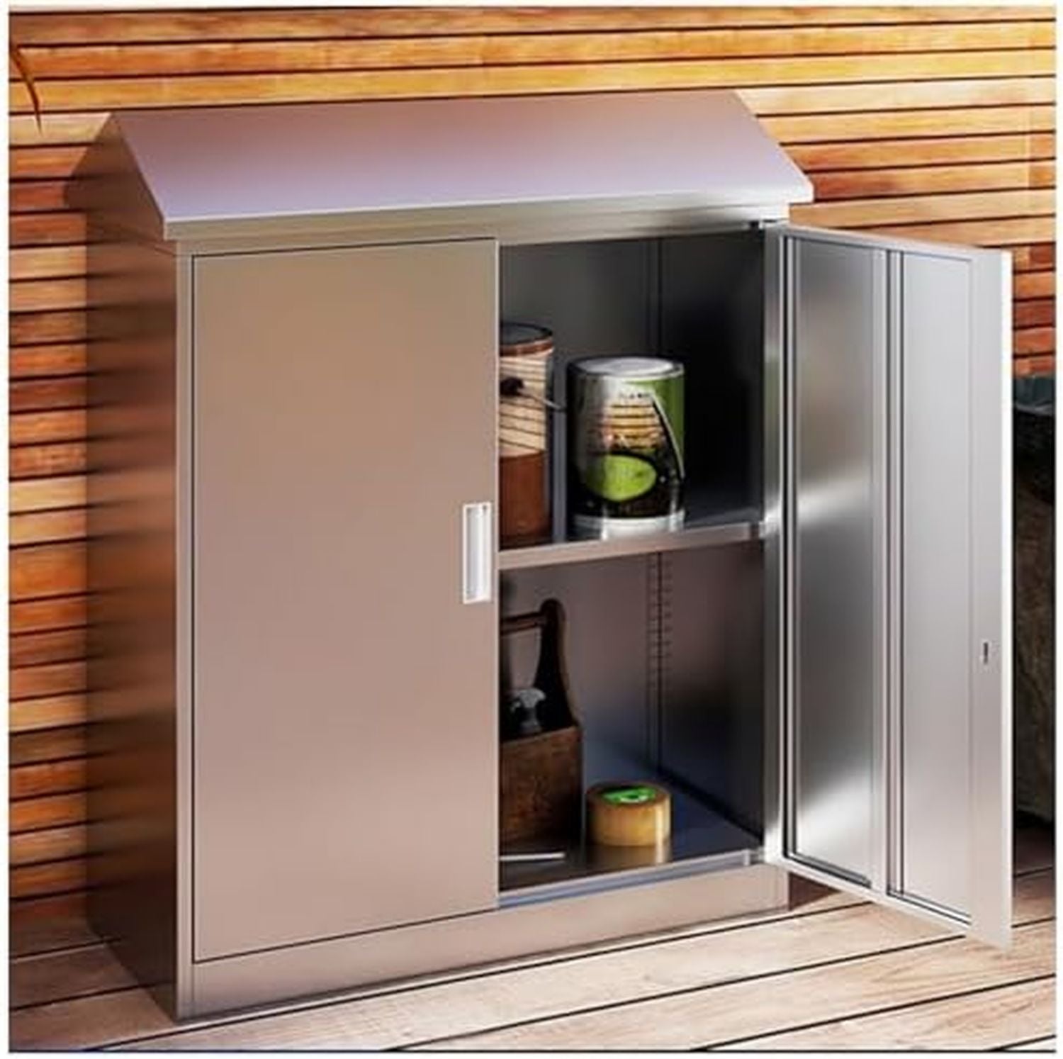 Home Giardino Tavoletta in Rovere Affumicato 70x31x115 cm Legno Ingegnerizzato