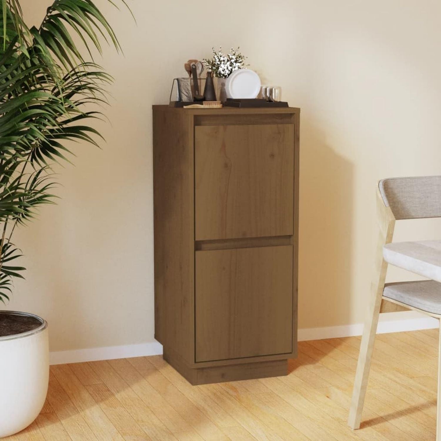 Credenza Casa Giardino cm Massello Pino 31.5 x 34 x 75 Marrone Legno