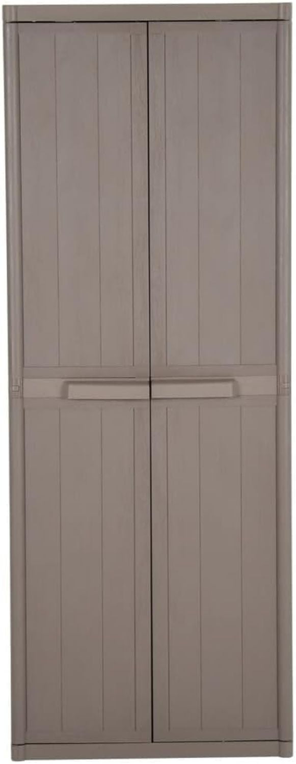 Armadio Generico da Giardino cm in PP Aspetto Mobili Armadietti e portaoggetti Armadietti e stipi 17.7 kg 151240 65 x 45 x 172 Marrone Legno Marrone
